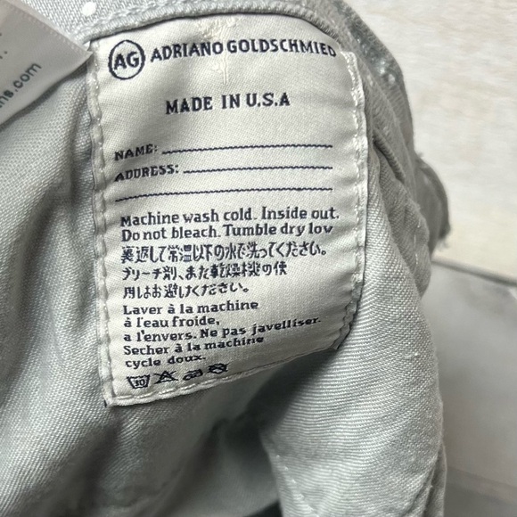 AG Adriano Goldschmied Jeans Womens 27 Stevie Ankle Slim Straight Gray Polka Dot - Picture 13 of 16